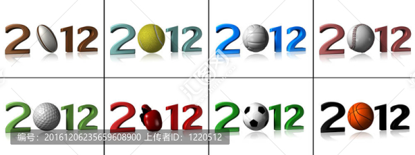 八白色背景的2012項(xiàng)運(yùn)動(dòng)設(shè)計(jì)