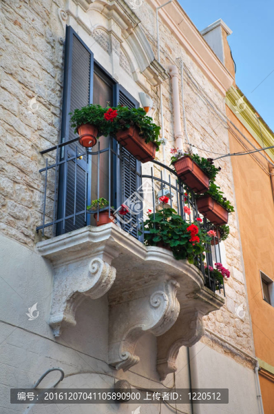 歷史的陽臺。Bitritto。Apulia。