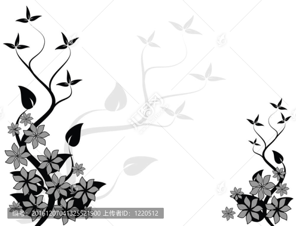 抽象的黑白花藝設(shè)計(jì)