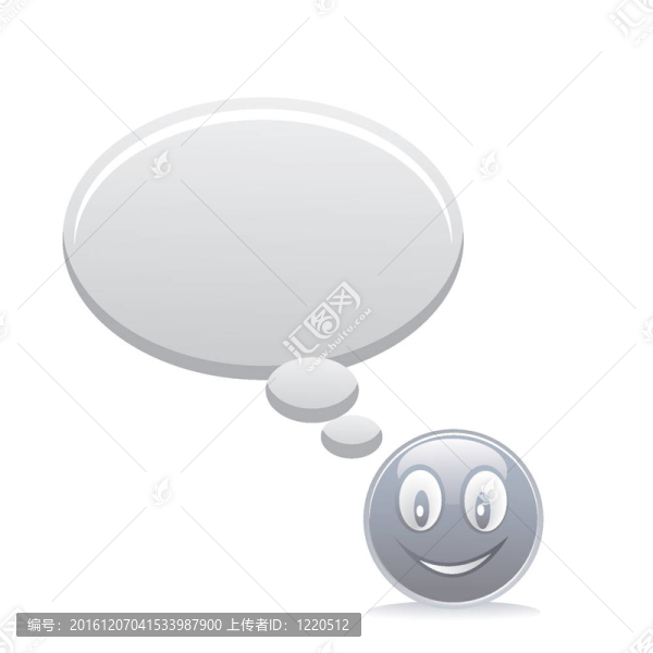 灰色的笑臉與言語(yǔ)泡沫
