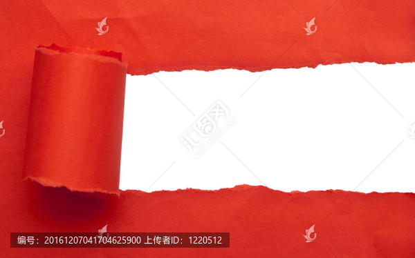 紅色撕紙空間文字