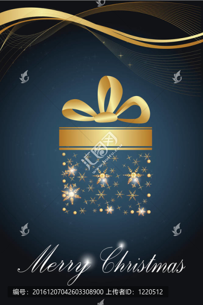 金色的粗略的圣誕卡