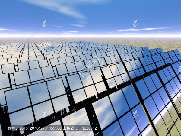沙漠中的太陽能電池板農(nóng)場