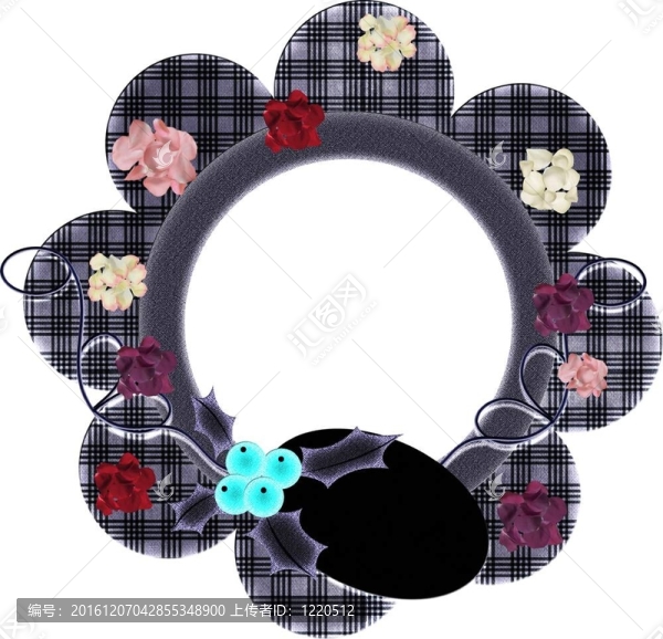 紫色的花框