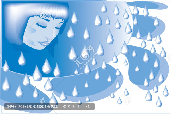 抽象：雨。