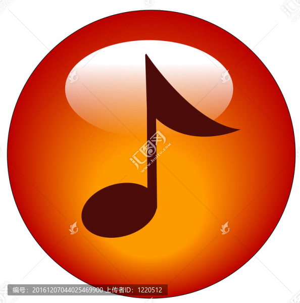 紅色音符網(wǎng)頁(yè)按鈕或圖標(biāo)