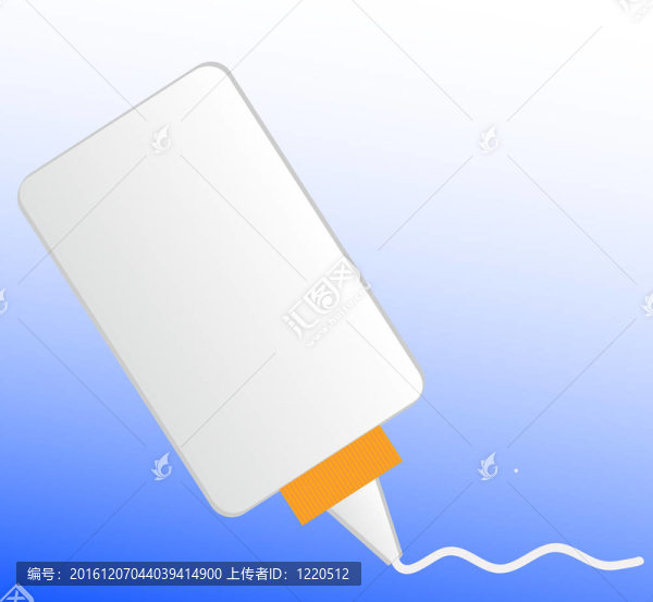 擠出來的白色的膠水