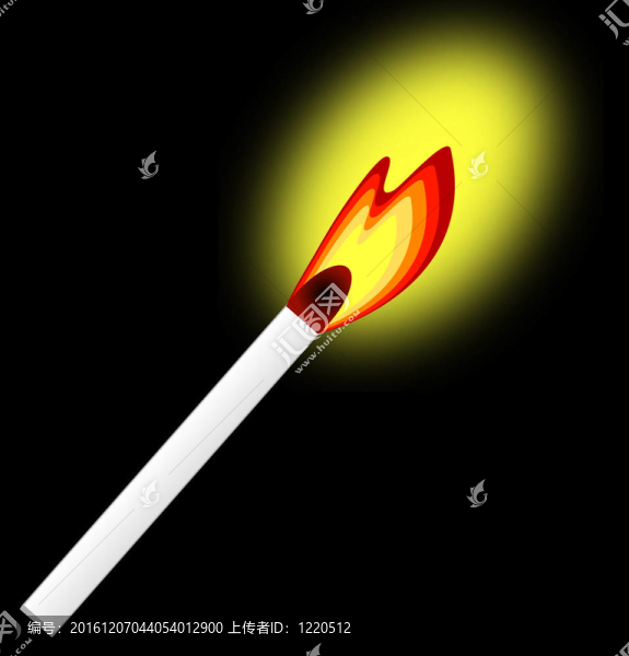 熾熱燃燒的火柴