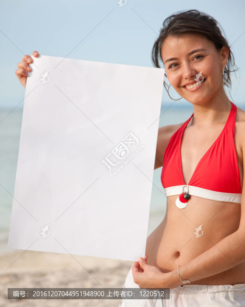 海灘女子橫幅