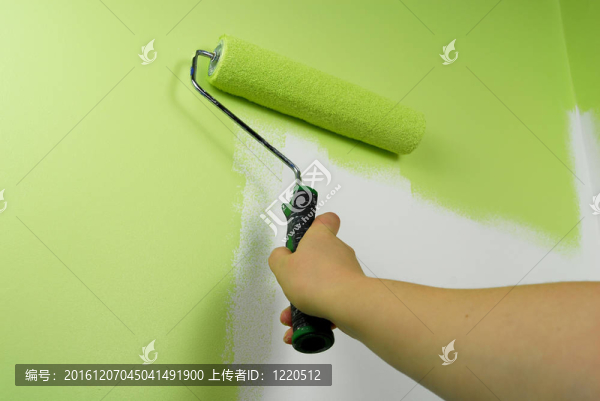 綠色手繪墻