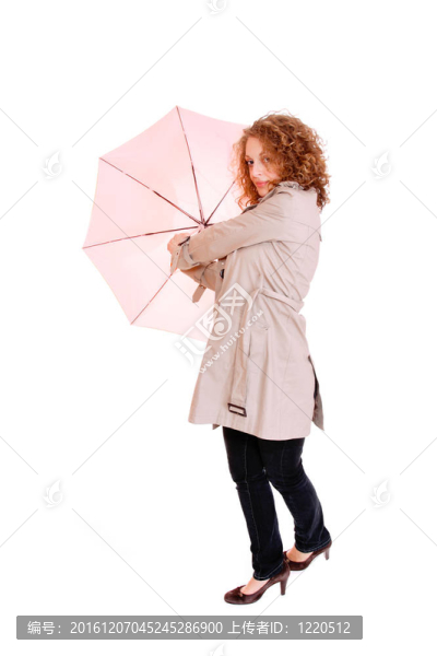 拿傘的女人