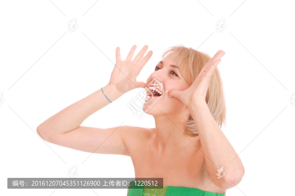 年輕的女人肖像的手勢