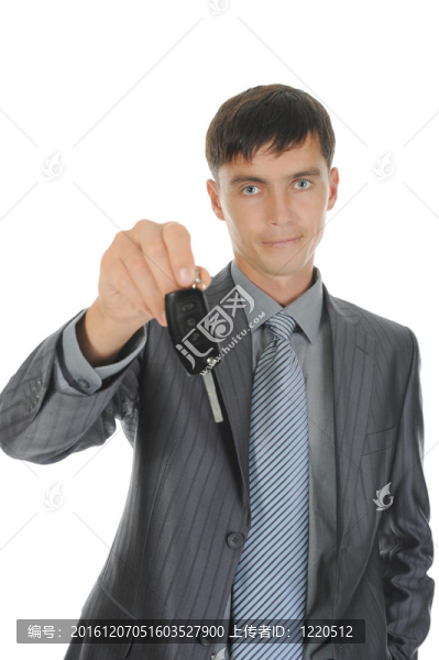 商人給汽車鑰匙