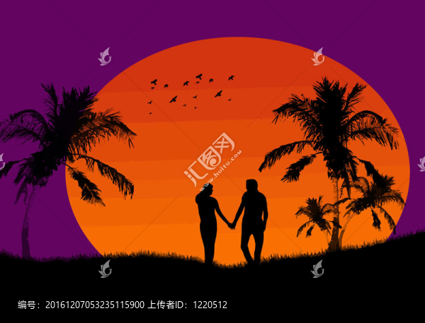 熱帶日落夫婦