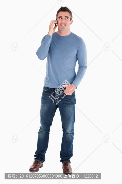 快樂男子接電話