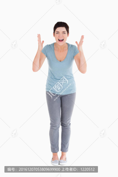 瘋狂的女人在尖叫
