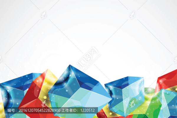 彩色玻璃立方體