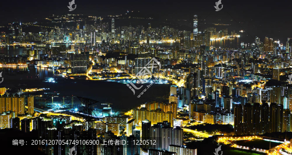 香港市中心的夜晚