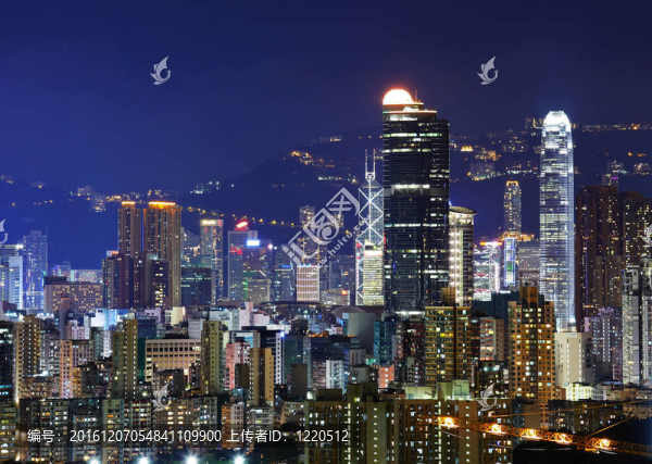 香港市中心的夜晚