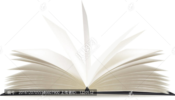 White用空白頁打開書
