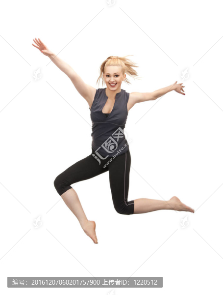 跳躍運動的女孩