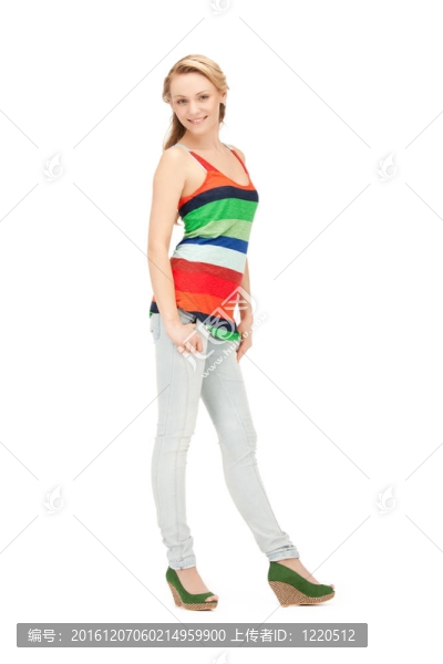 快樂無憂無慮的少女