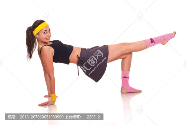 小女孩做運(yùn)動(dòng)