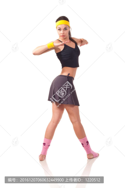 小女孩做運(yùn)動(dòng)