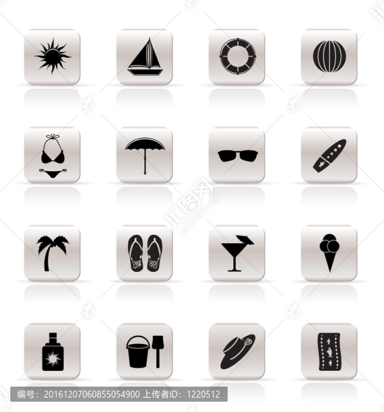簡(jiǎn)單的夏季和假日?qǐng)D標(biāo)