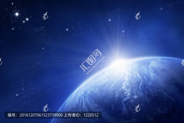 太陽升起的地球