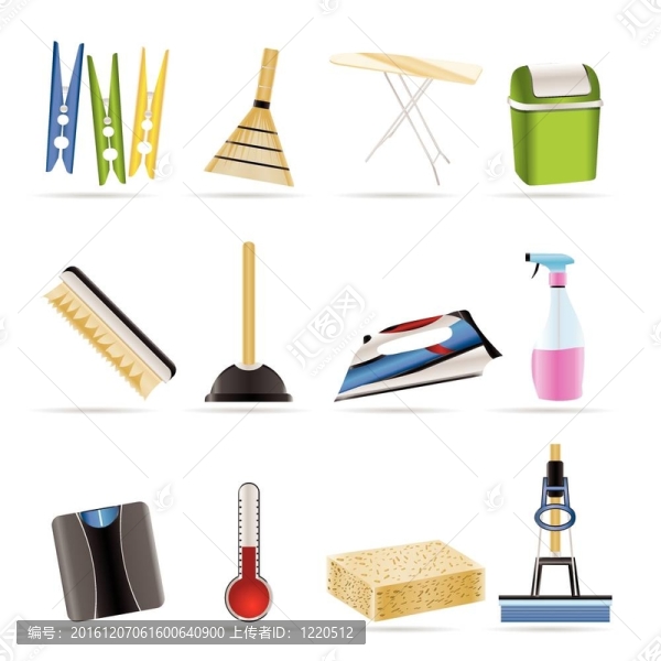 家庭對象和工具圖標