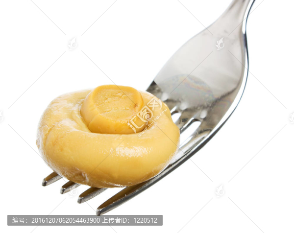 叉子上的蘑菇