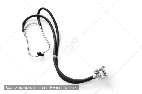 醫(yī)用聽診器孤立在白色背景