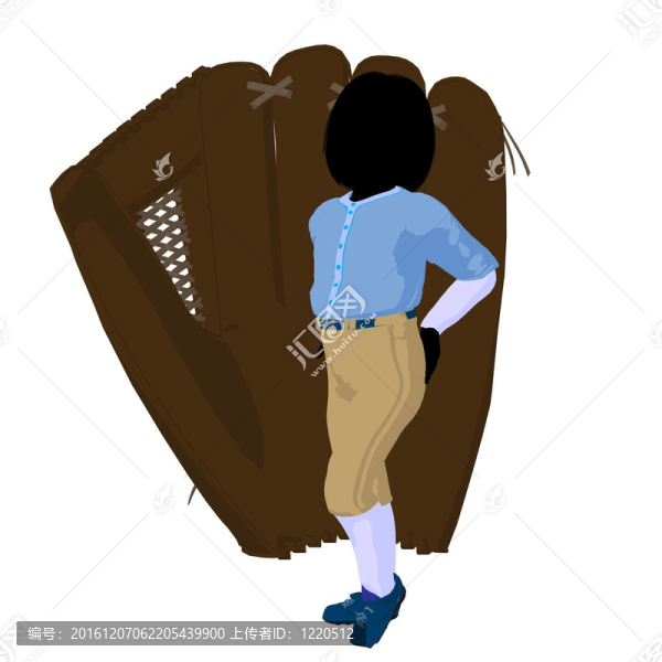 青少年棒球運動員插畫