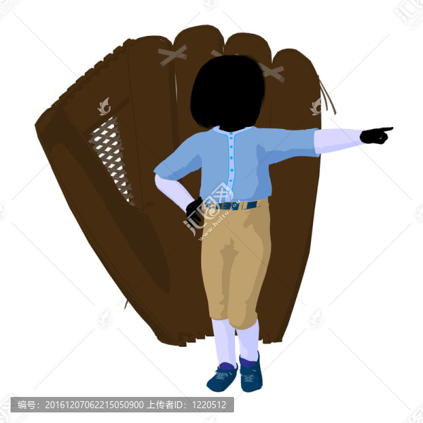 青少年棒球運(yùn)動員插畫