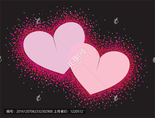 抽象的心。插畫