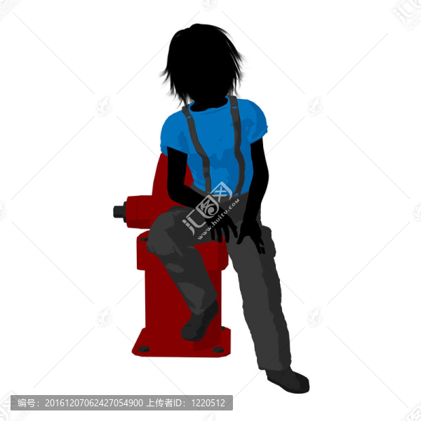 青少年消防員插圖剪影