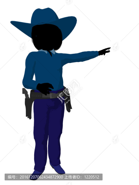 青少年牛仔插畫