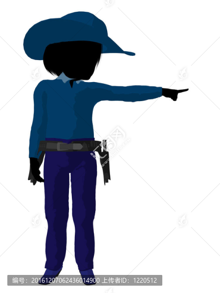 青少年牛仔插畫