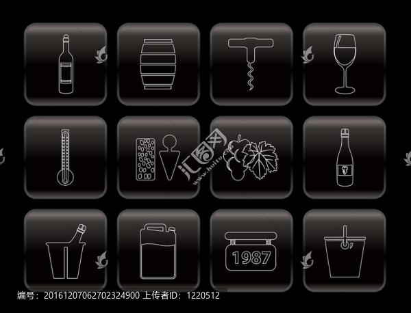 葡萄酒圖標(biāo)-圖標(biāo)集
