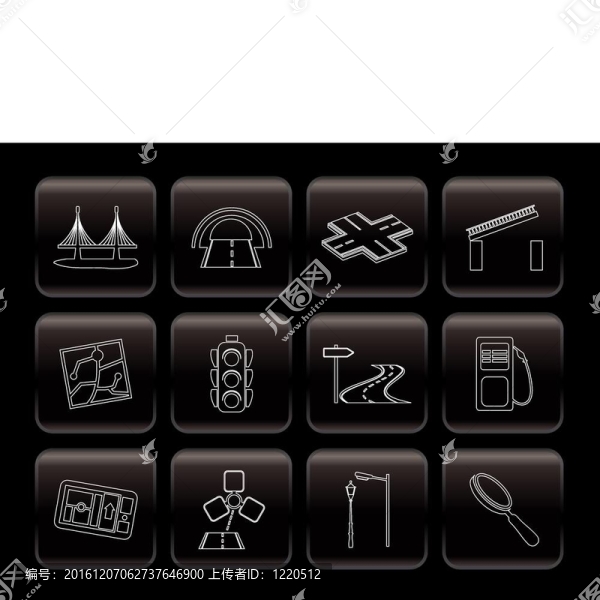 道路；導(dǎo)航和旅游圖標(biāo)