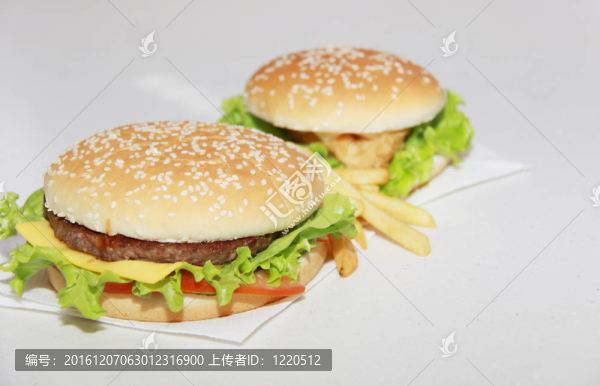 法國(guó)的美味漢堡薯?xiàng)l