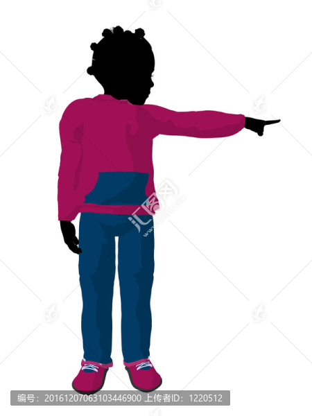 非洲裔青少年城市女性剪影