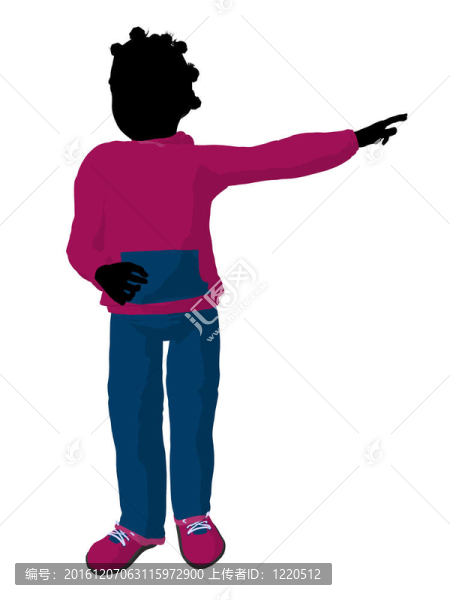 非洲裔青少年城市女性剪影