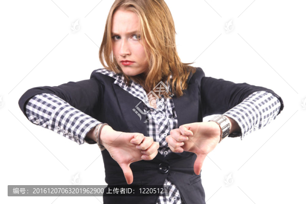 大拇指朝下