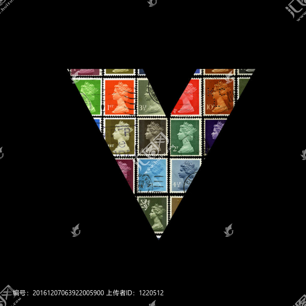 字母V.