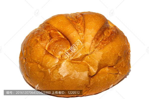 白色背景的隔離面包