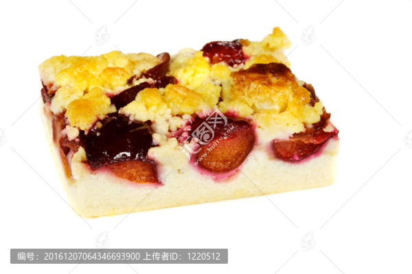美味的面包蛋糕和李子