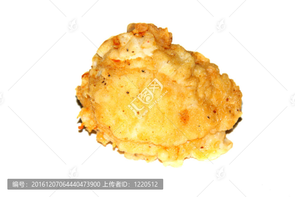 白底炸雞肉