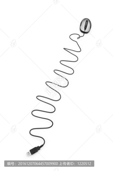 白色背景下的電腦鼠標